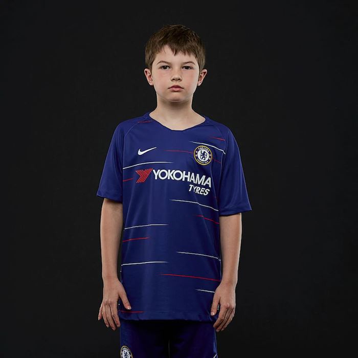 Nike Chelsea FC Youth Home Short Sleeve Nike Breathe Stadium Jersey