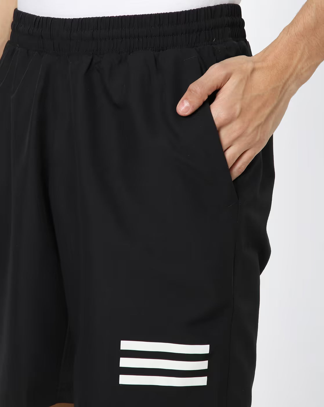 Adidas Polyester Logo Print Shorts for Men