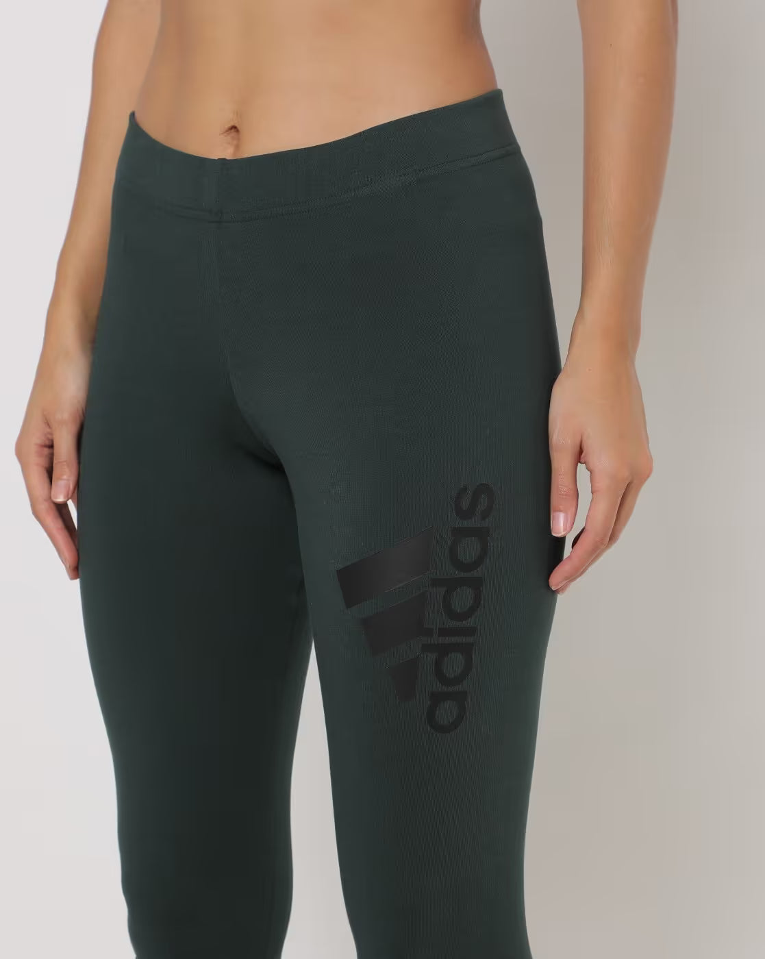 Adidas Women's Tight Fit Logo Print Gym Sports Trackpant