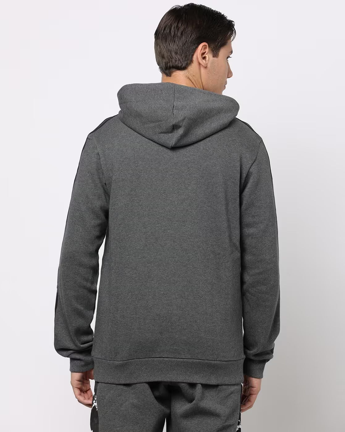 Adidas Cotton Full Sleeves Striped Sweatshirt for Men