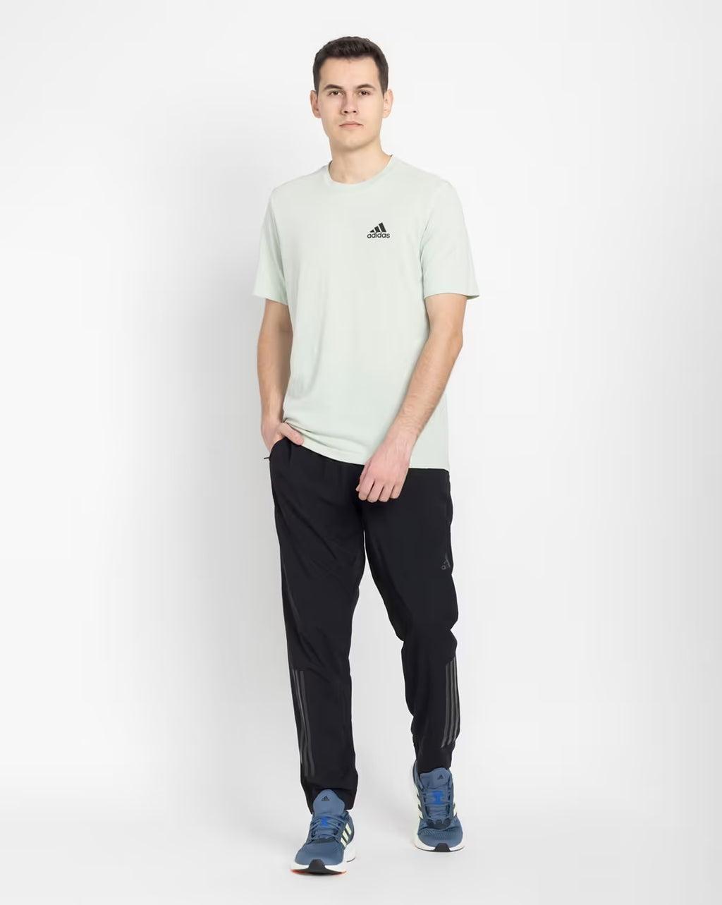 Adidas Men's Short-Sleeves Crew Neck Logo Print T-Shirt