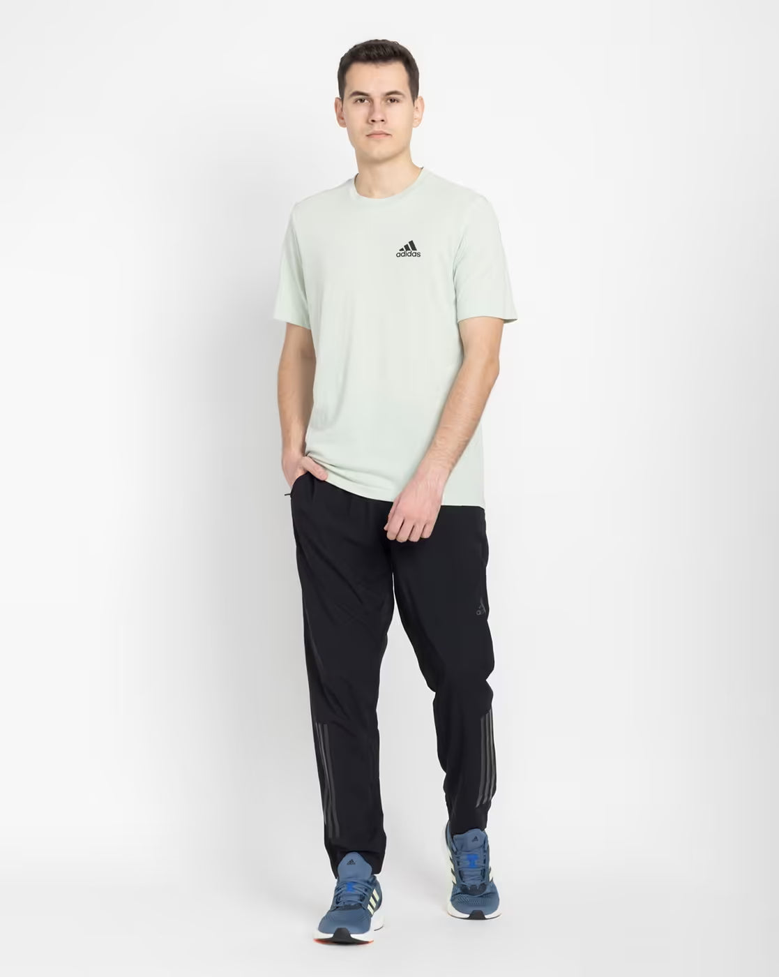 Adidas Men's Short-Sleeves Crew Neck Logo Print T-Shirt