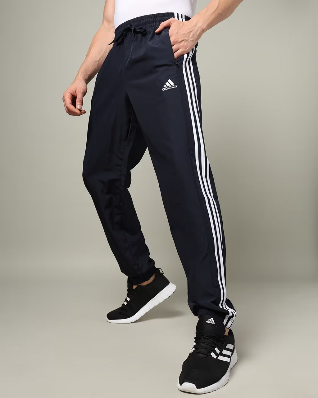 Adidas Cotton Striped Trackpant for Men