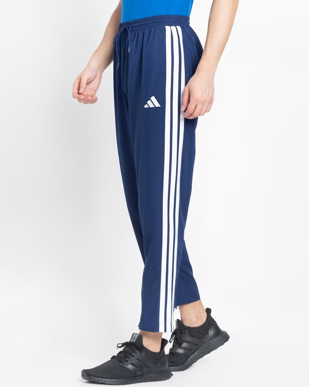 Adidas Cotton and Recycled Polyester Striped Trackpants for Men