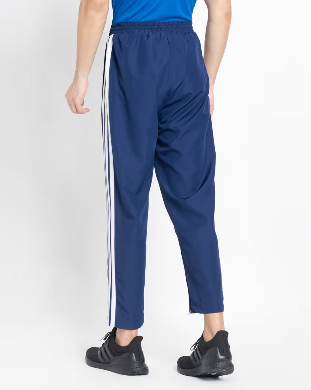 Adidas Cotton and Recycled Polyester Striped Trackpants for Men