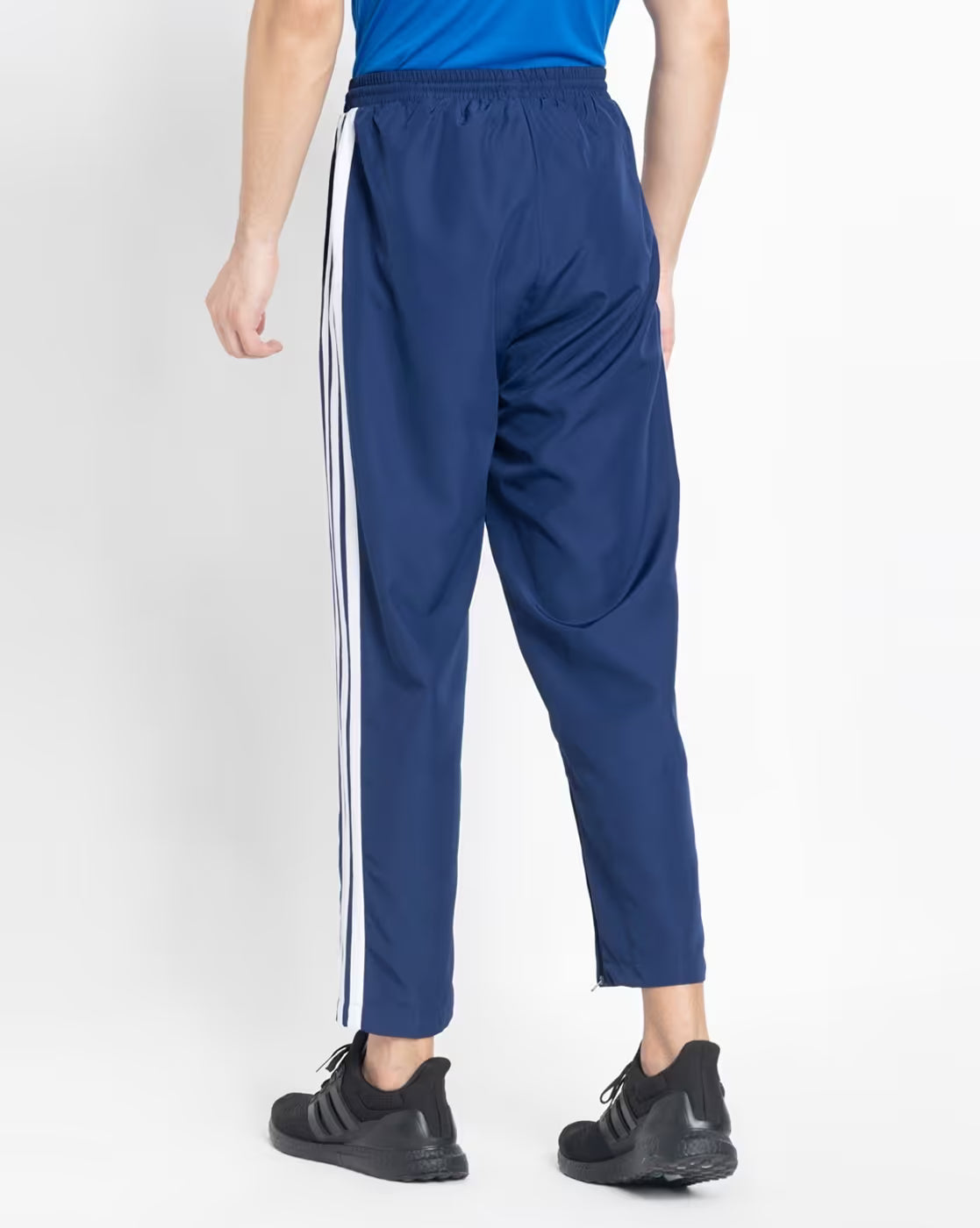 Adidas Cotton and Recycled Polyester Striped Trackpants for Men