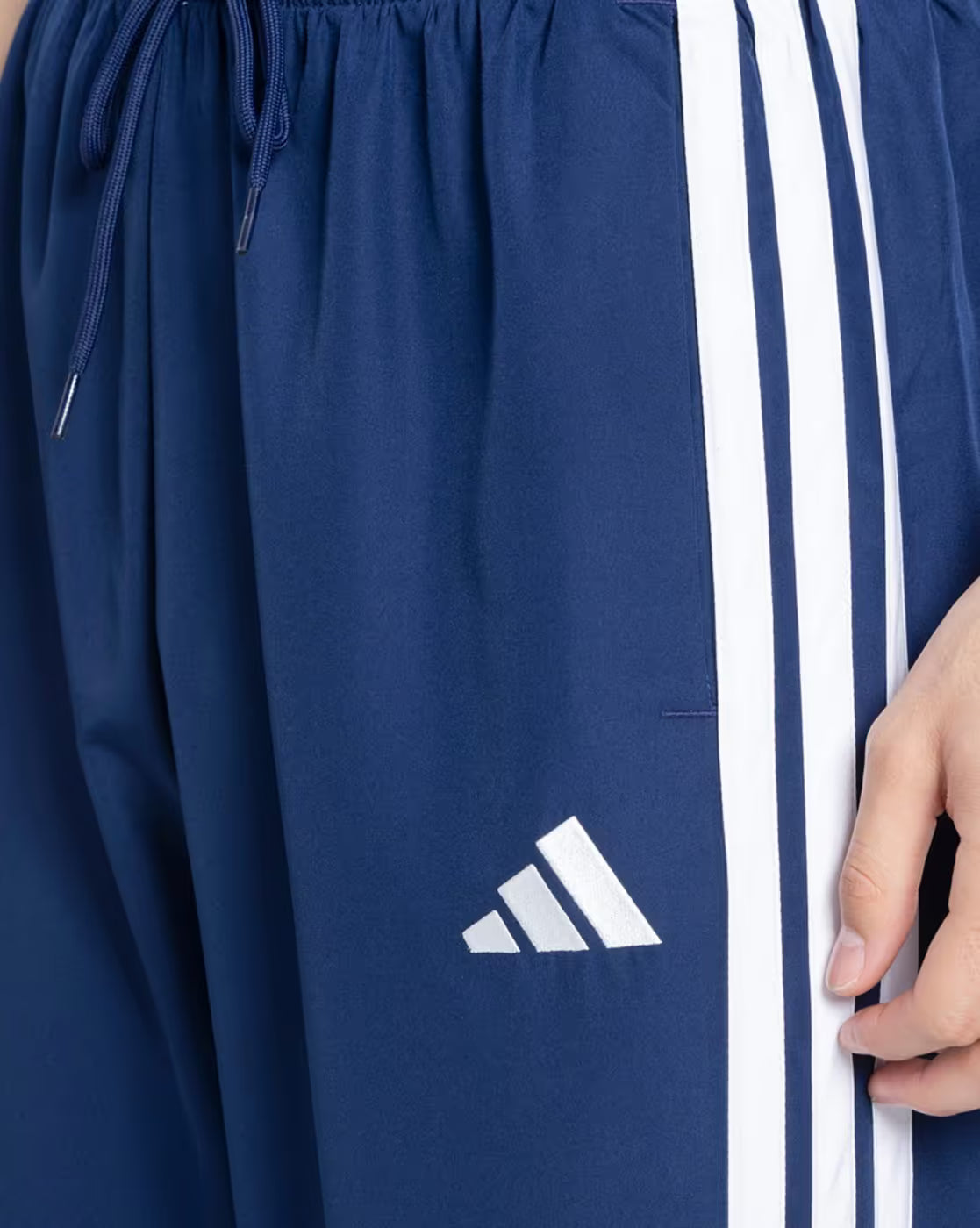 Adidas Cotton and Recycled Polyester Striped Trackpants for Men