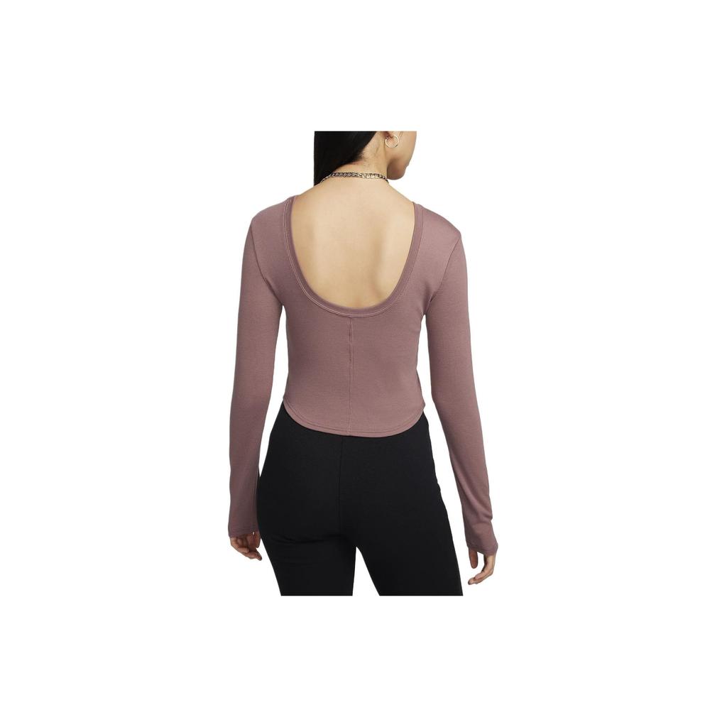 Nike Sportswear Women's Chill Micro Rib Knit Long-Sleeve Top
