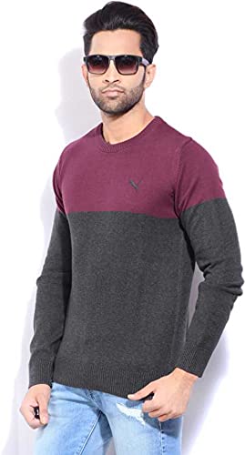 Puma Men's Color Block Long Sleeve Sweater Dark Green