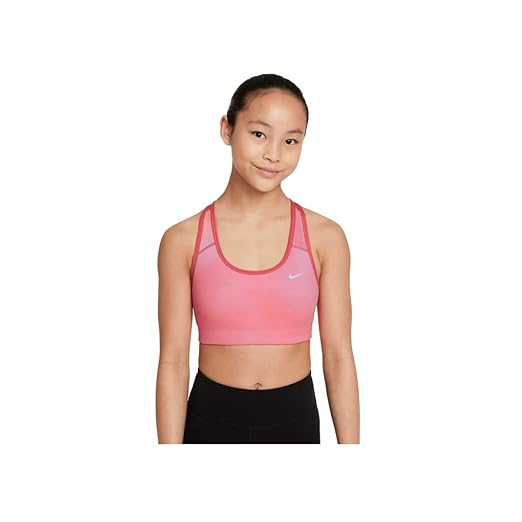 Nike Girls' Dri-FIT Swoosh All-Over Print Reversible Sports Bra
