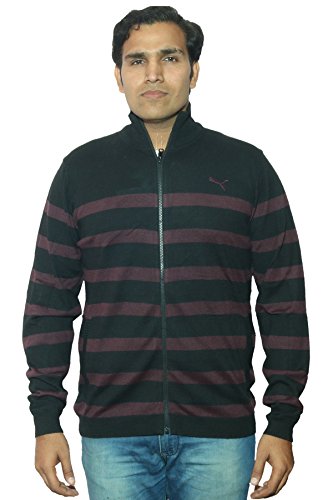 Puma Striped Full Zip Sweater