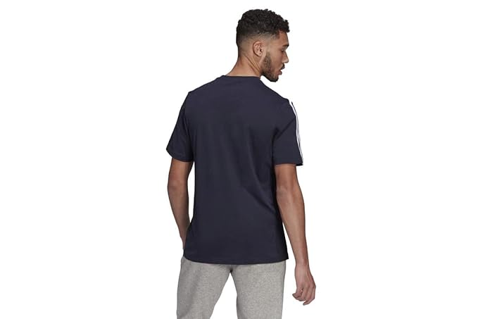 Adidas Men Crew Neck Short Sleeve Striped T-Shirt