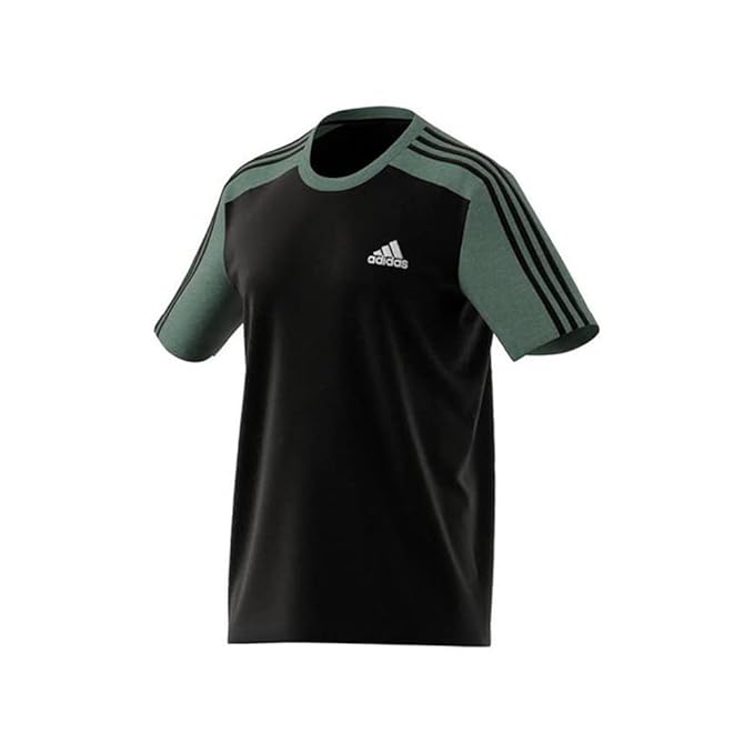 Adidas Men Crew Neck Short Sleeve Striped T-Shirt