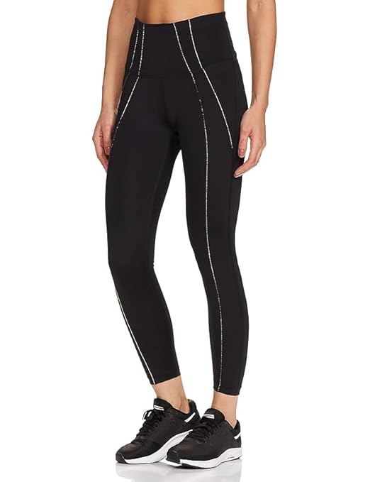 Nike W  Dry Fabric 7/8 Performance Tights, Lurex Finish