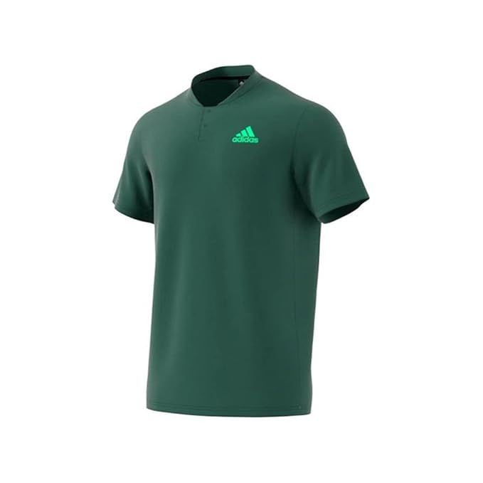 Adidas Men's Short-Sleeves Johnny Collar Logo Print T-Shirt