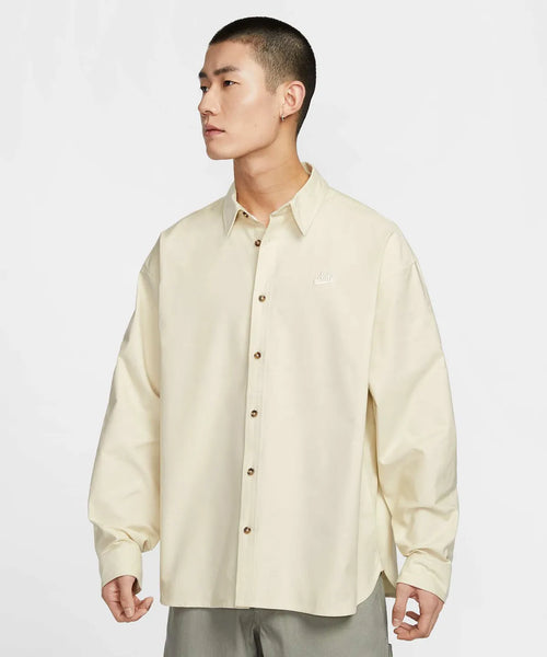 Nike Club Long-Sleeve Oxford Oversized Shirt