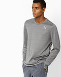 Puma Rebel-Run Long Sleeve Tee Medium Gray