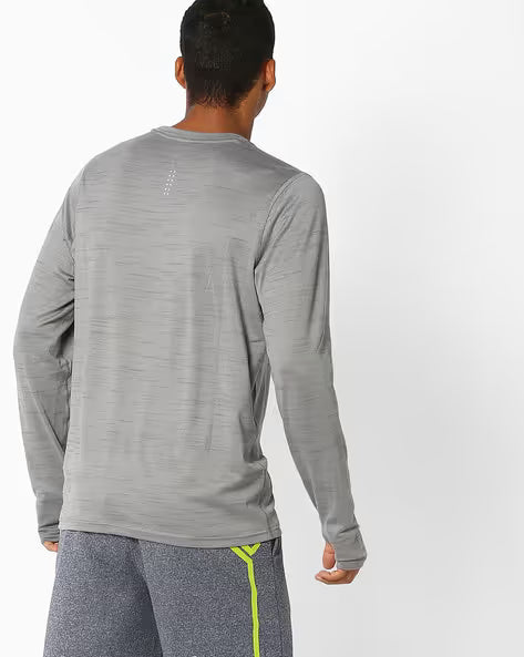 Puma Rebel-Run Long Sleeve Tee Medium Gray