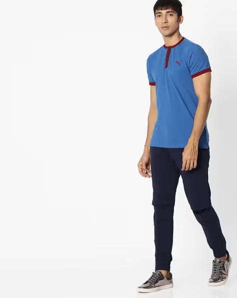 Puma India Henley Polo TRUE BLUE Heather