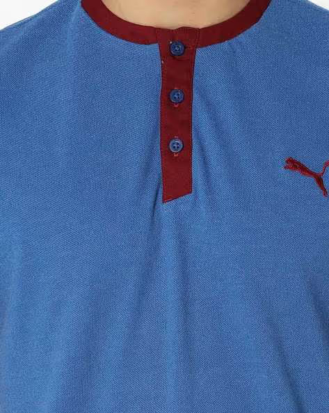 Puma India Henley Polo TRUE BLUE Heather