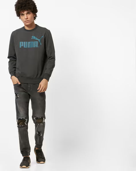 Puma FD No.1 Large Logo Crew Dark Grey
