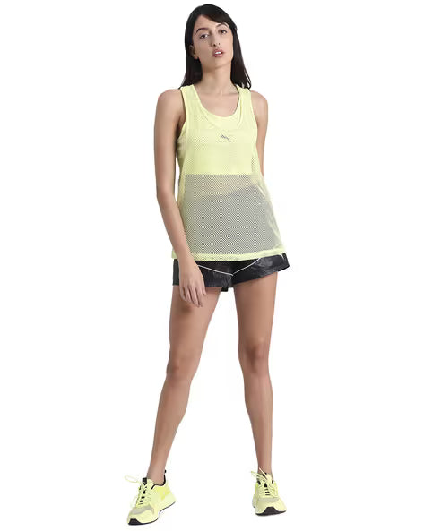 Puma Mesh It Up Layer Tank Soft Fluo Yellow