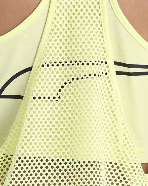 Puma Mesh It Up Layer Tank Soft Fluo Yellow