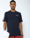 Adidas Striped T-Shirt Blue