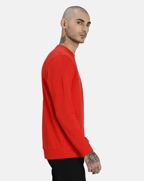 Puma Essentials Crewneck Fleece Sweatshirt Red