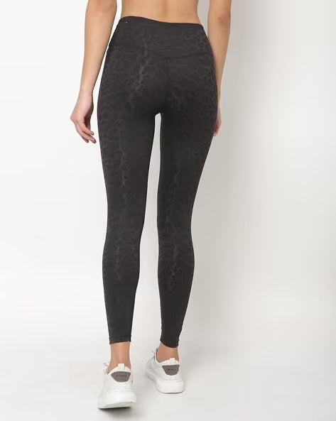 Nike Women's Dri-FIT One Glitter Leopard Mid-Rise Tights