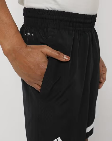 Adidas Polyester Logo Print Shorts for Men