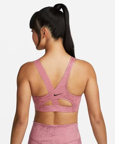 Nike Dri-FIT Swoosh Asymmetrical All-Over Print Bra