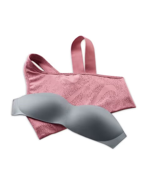 Nike Dri-FIT Swoosh Asymmetrical All-Over Print Bra