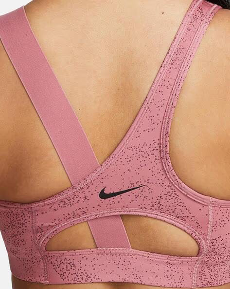 Nike Dri-FIT Swoosh Asymmetrical All-Over Print Bra