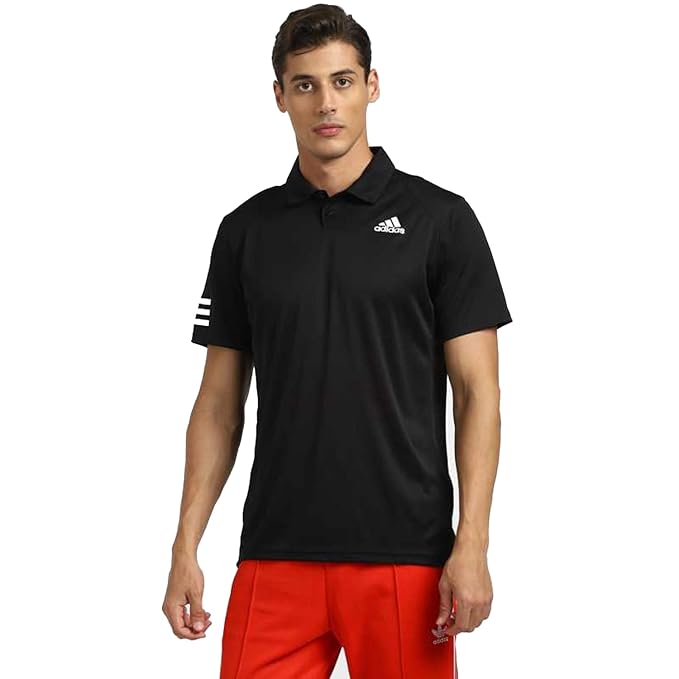 Adidas Men Polo Neck Short Sleeve Printed T-Shirt