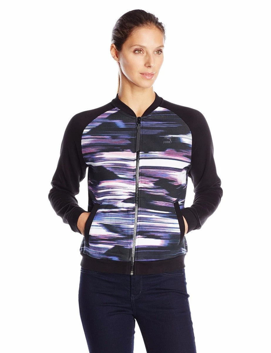 Puma Blurred Bomber Sweat Black