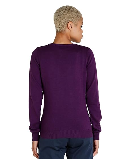Puma Women's Solid Long Sleeve Sweater in Plum