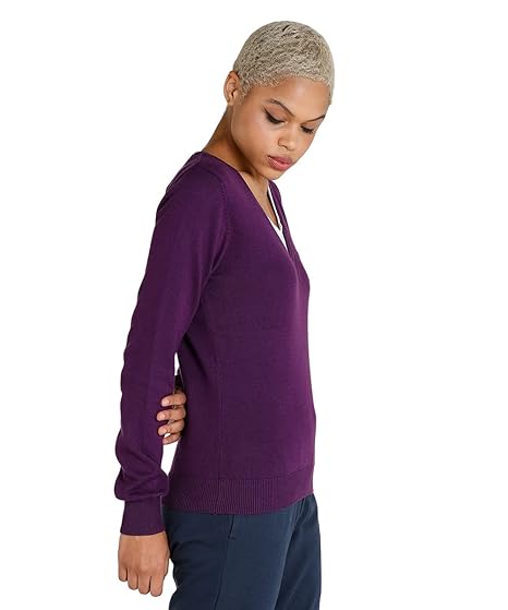 Puma Women's Solid Long Sleeve Sweater in Plum