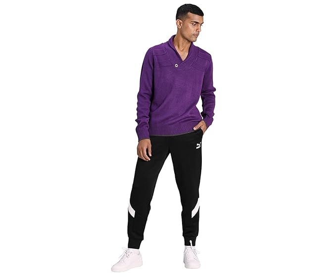 Puma Shawl Collar Sweater Plum
