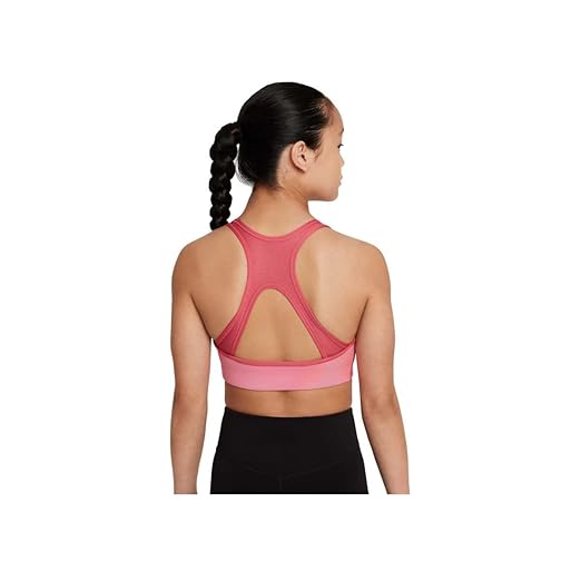 Nike Girls' Dri-FIT Swoosh All-Over Print Reversible Sports Bra