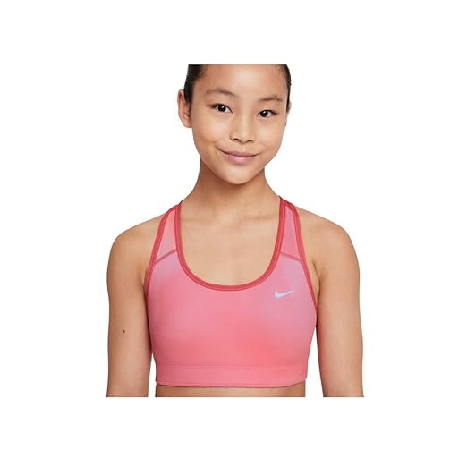 Nike Girls' Dri-FIT Swoosh All-Over Print Reversible Sports Bra