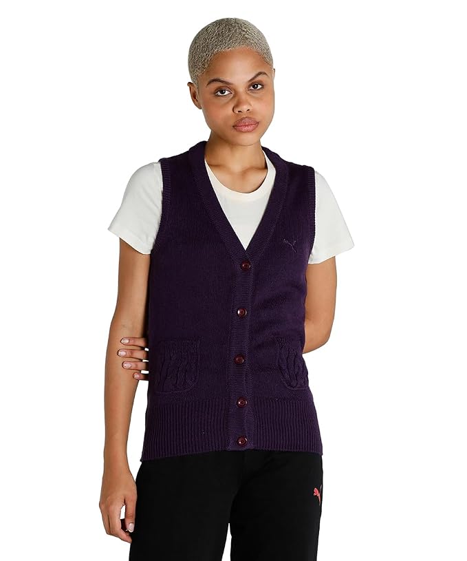 Puma Women's Knitted Vest 2 Blackberry