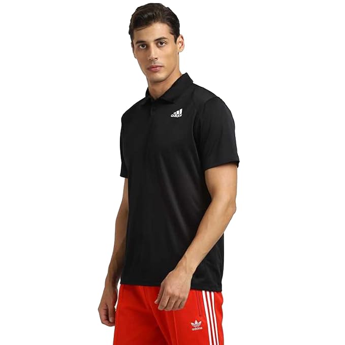 Adidas Men Polo Neck Short Sleeve Printed T-Shirt