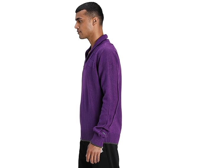 Puma Shawl Collar Sweater Plum