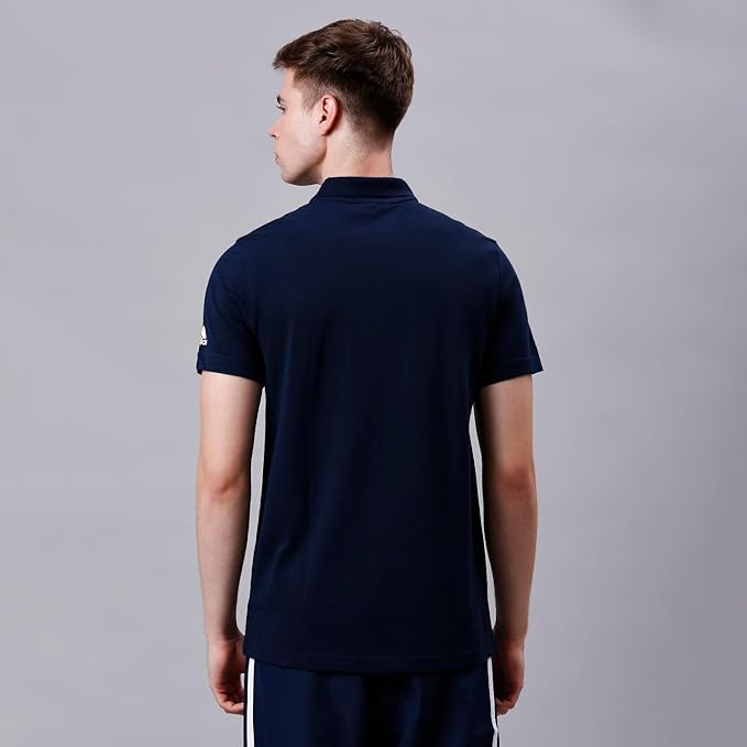 Adidas Solid Plain T-Shirt Blue