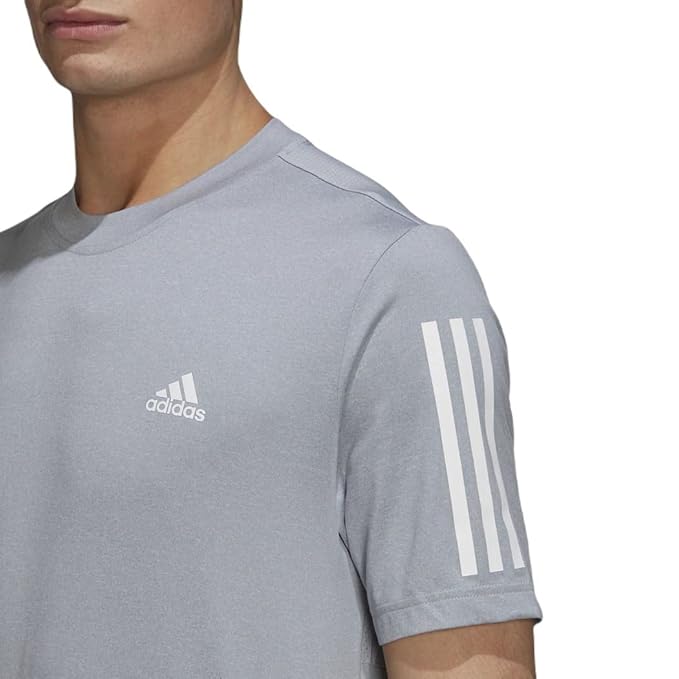 Adidas Striped T-Shirt Silver