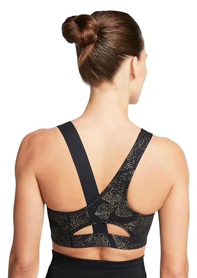 Nike Dri-FIT Swoosh Asymmetrical All-Over Print Bra