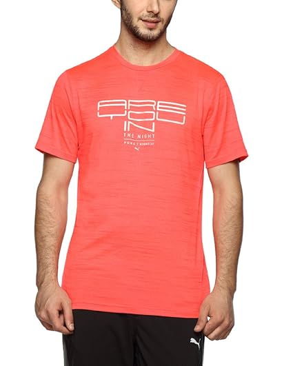 Puma NightCat Short Sleeve Tee Red Blast Heather