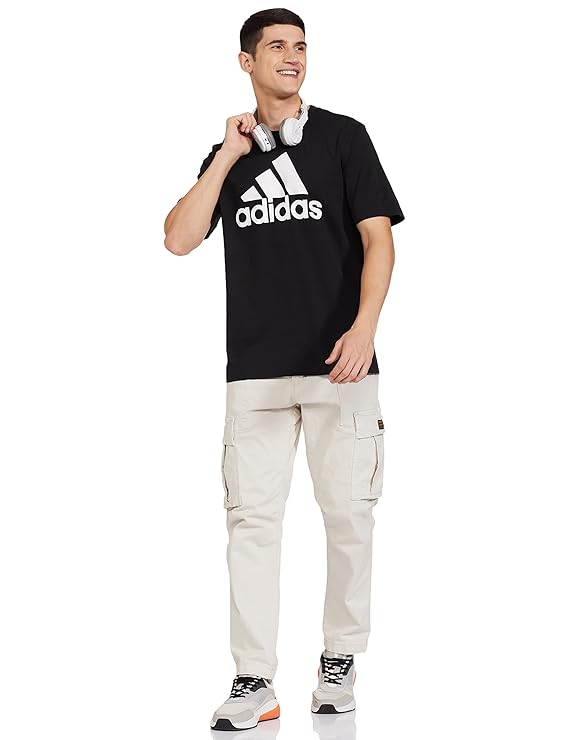 Adidas Logo Print T-Shirt Black