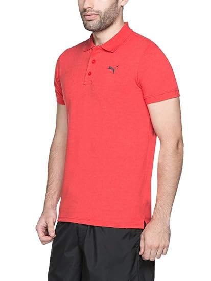 Puma Men's ESS Pique Polo Barbados Cherry